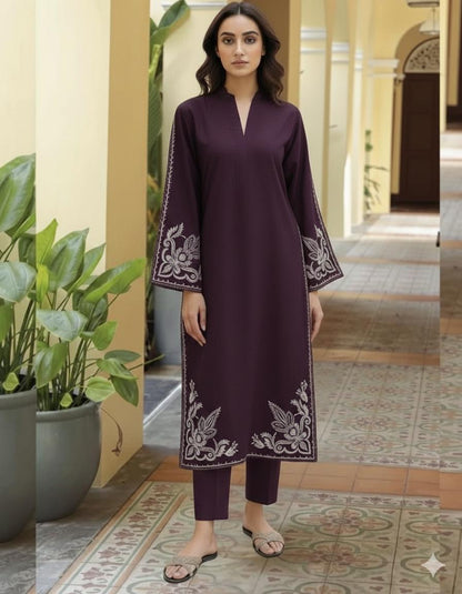 Sapphire 2 pc embroidered lawn