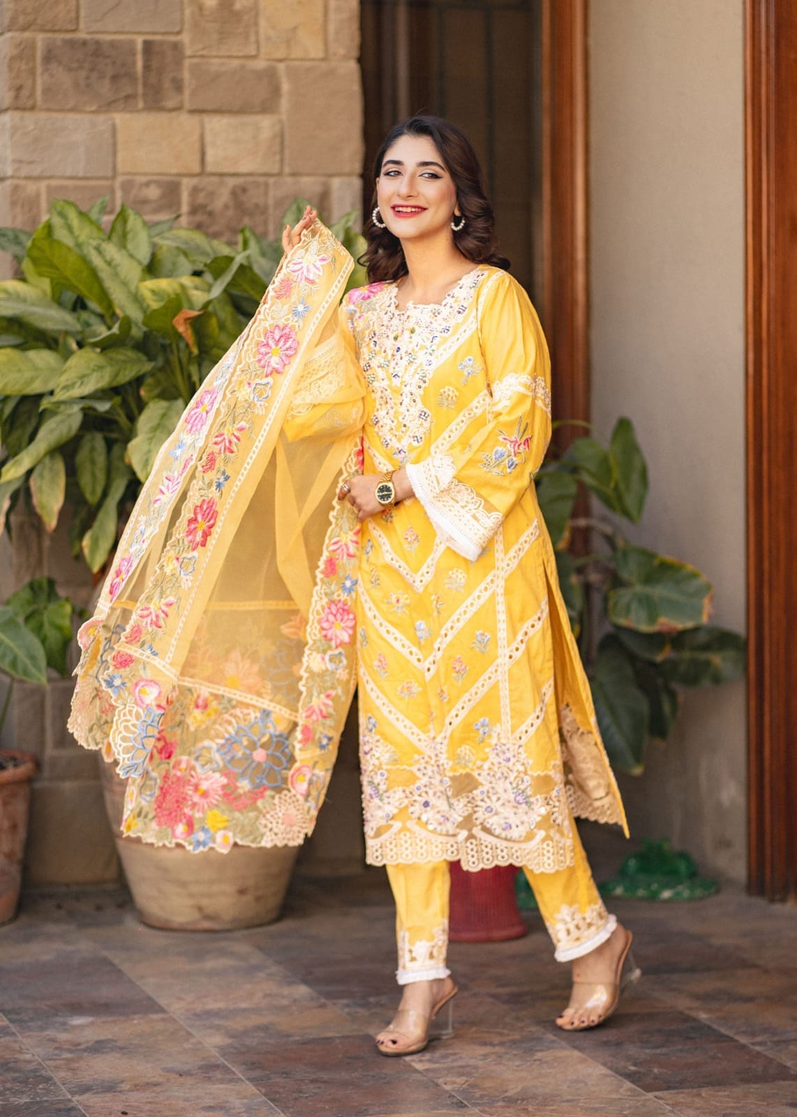 Carizma 3 pc embroidered Lawn