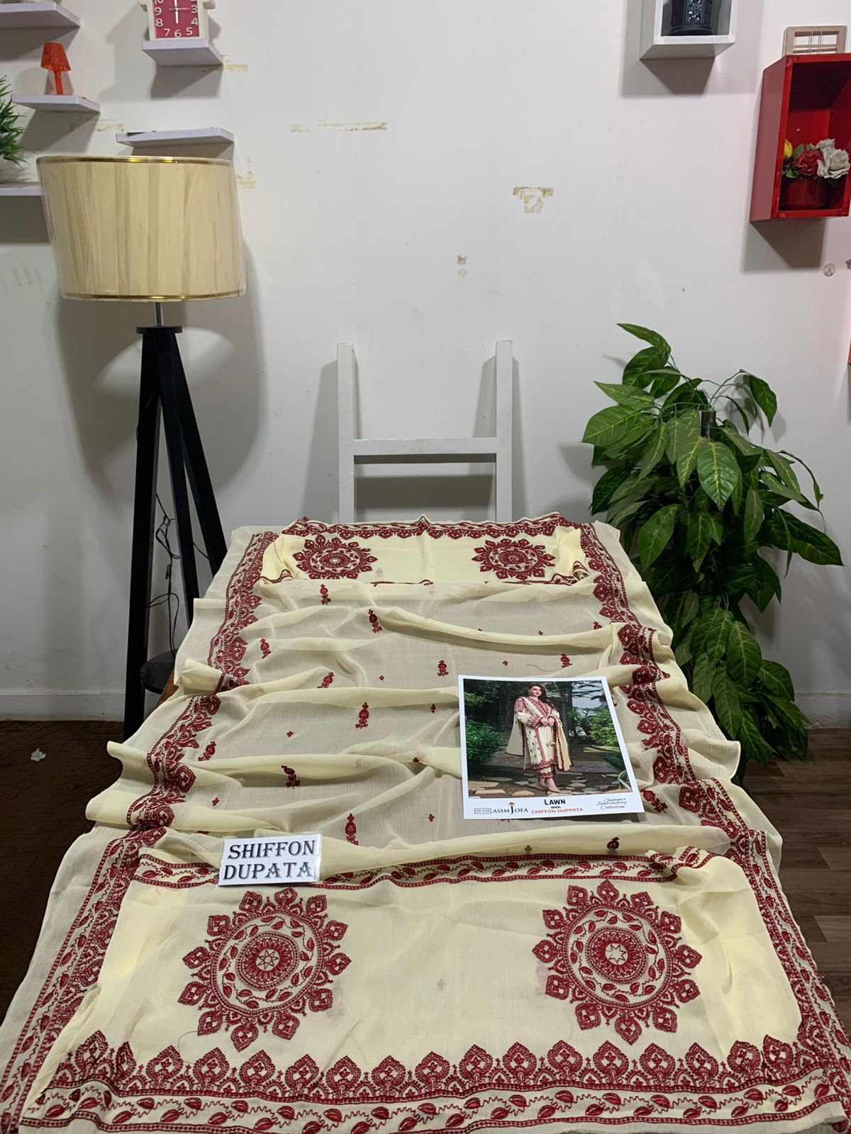 Asim jofa 3 pc embroidered Lawn