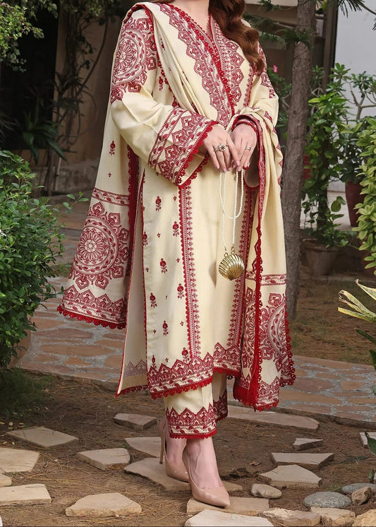 Asim jofa 3 pc embroidered Lawn