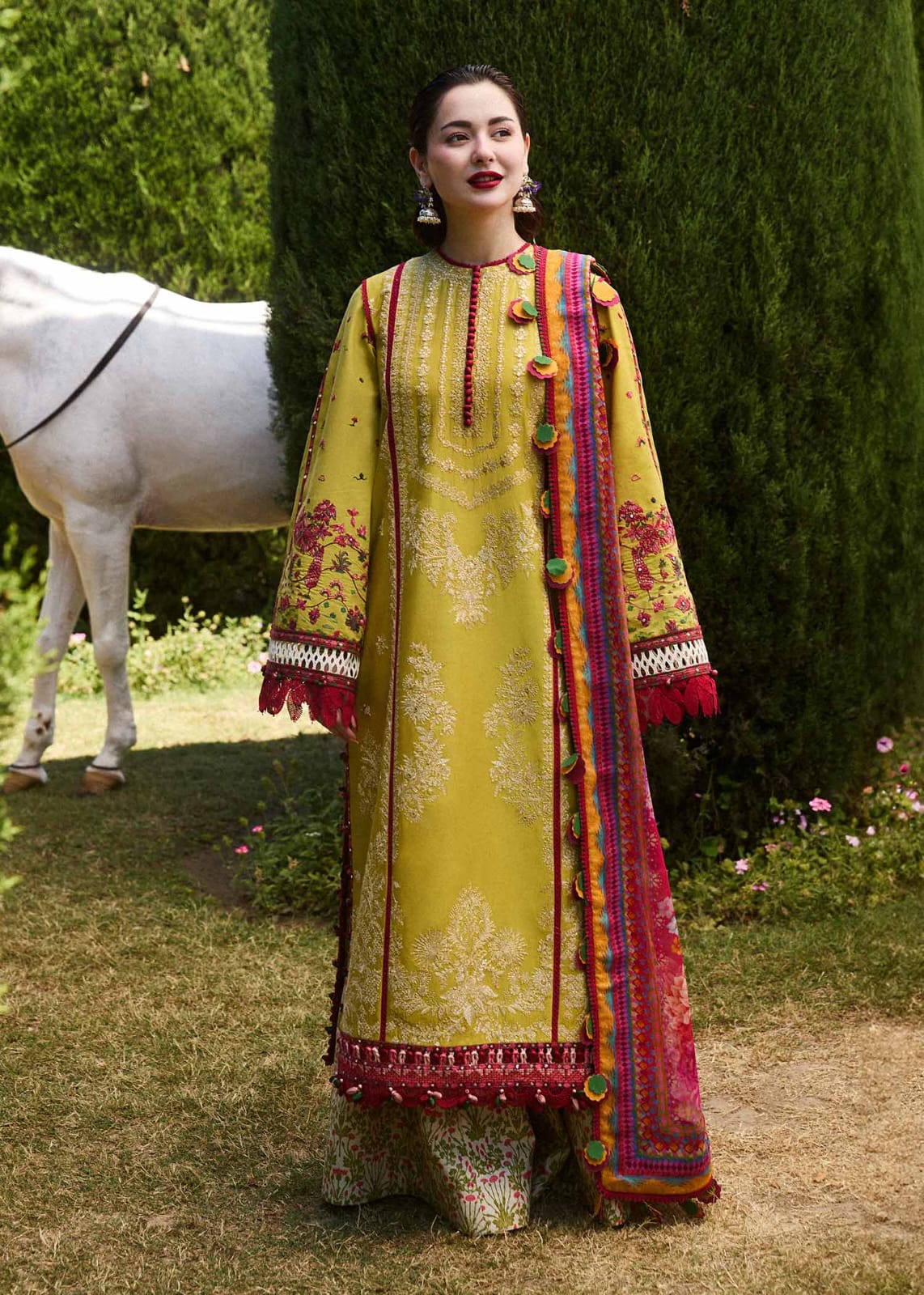 Husain rehar 3 pc embroidered Lawn