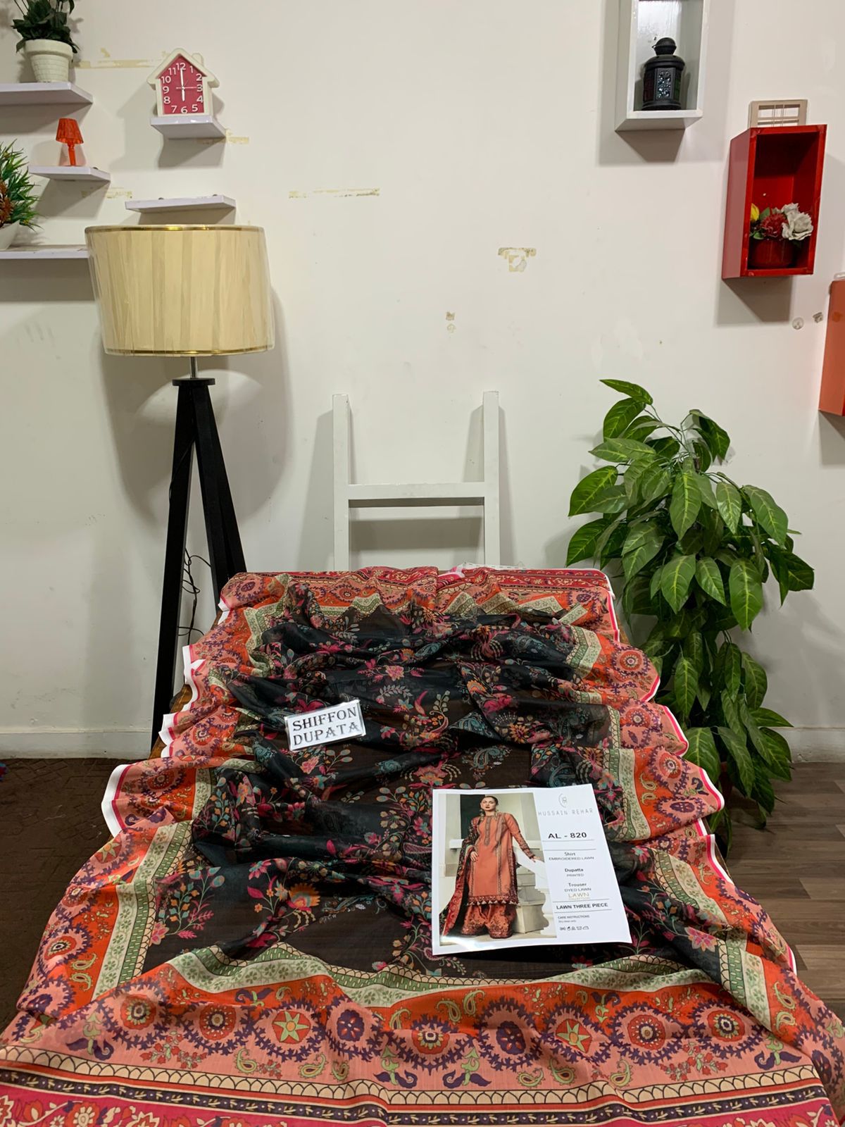 Husain Rehar 3 pc embroidered Lawn