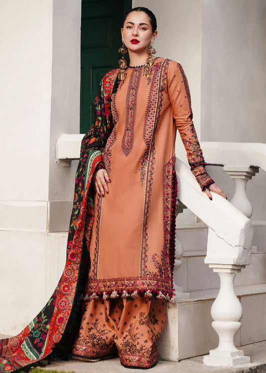 Husain Rehar 3 pc embroidered Lawn