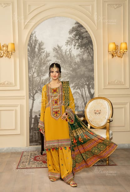 Husain rehar 3 pc embroidered Lawn