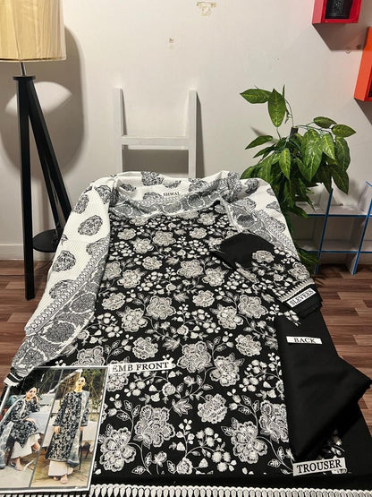 Zahra shah 3 pc embroidered Lawn