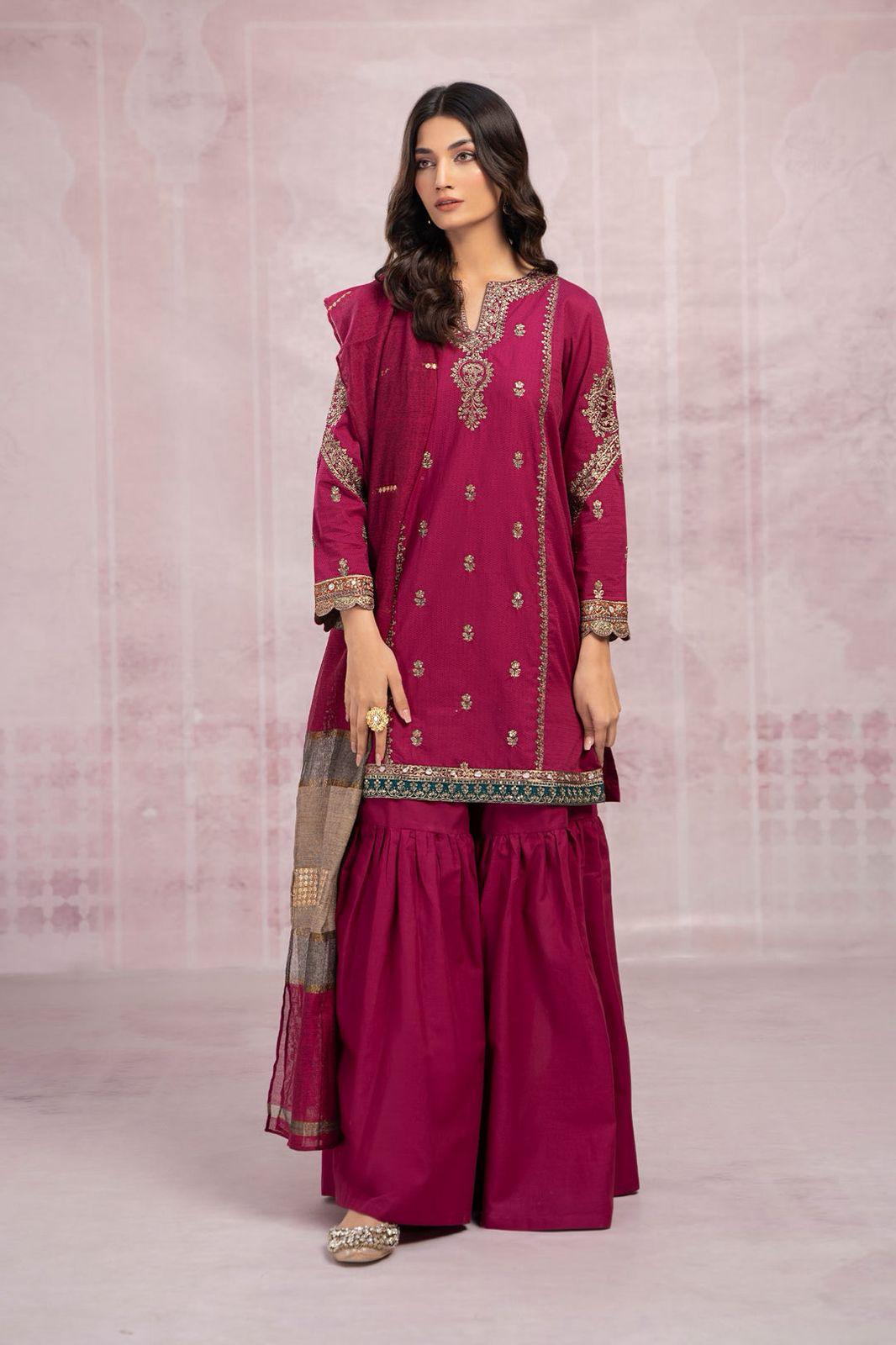 MARIA B PURE LAWN 3PC EMBROIDERED
