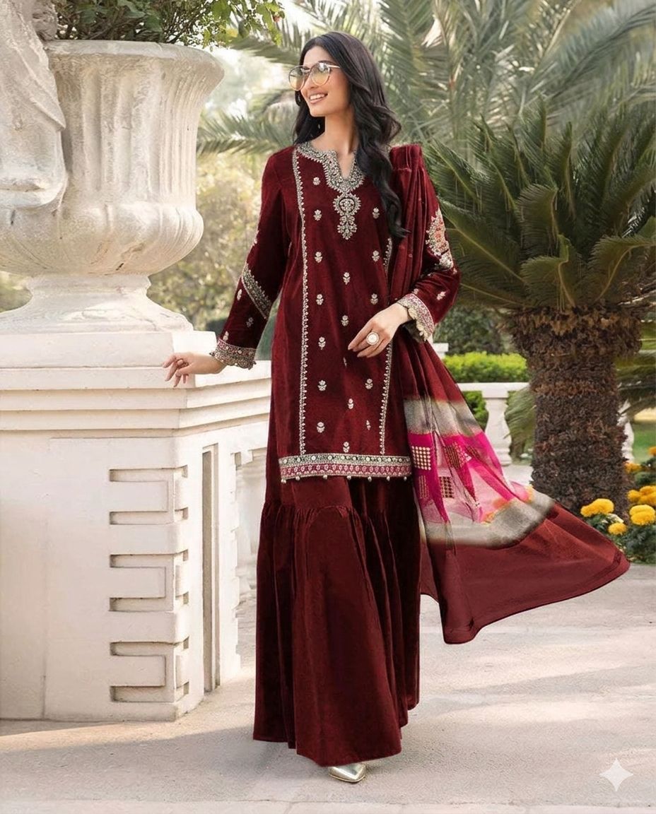 MARIA B PURE LAWN 3PC EMBROIDERED