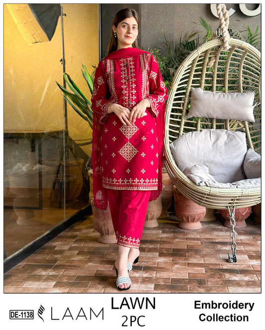 LAAM 2pc embroidered lawn - DE 1138