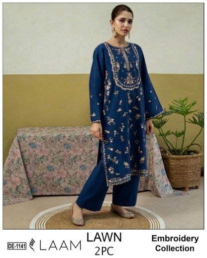 LAAM 2pc embroidered lawn - DE 1141