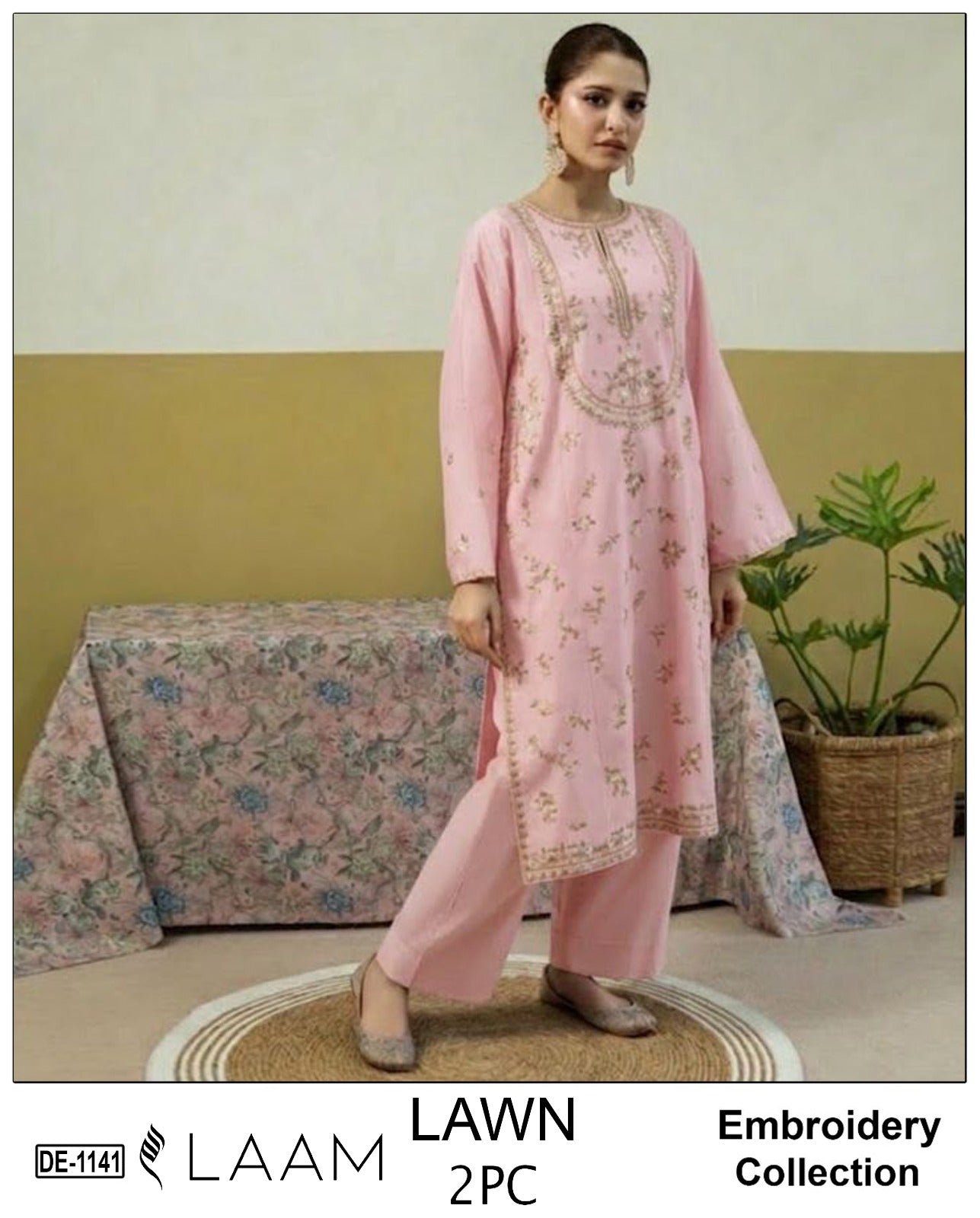 LAAM 2pc embroidered lawn - DE 1141