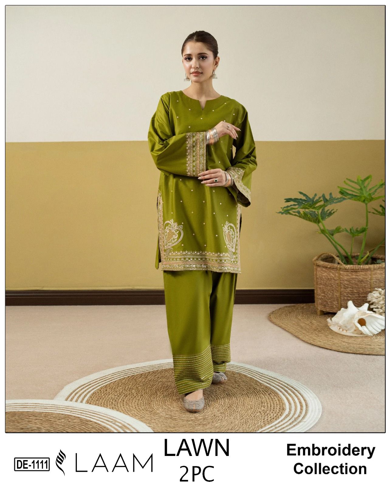 LAAM 2pc embroidered lawn - DE 1111