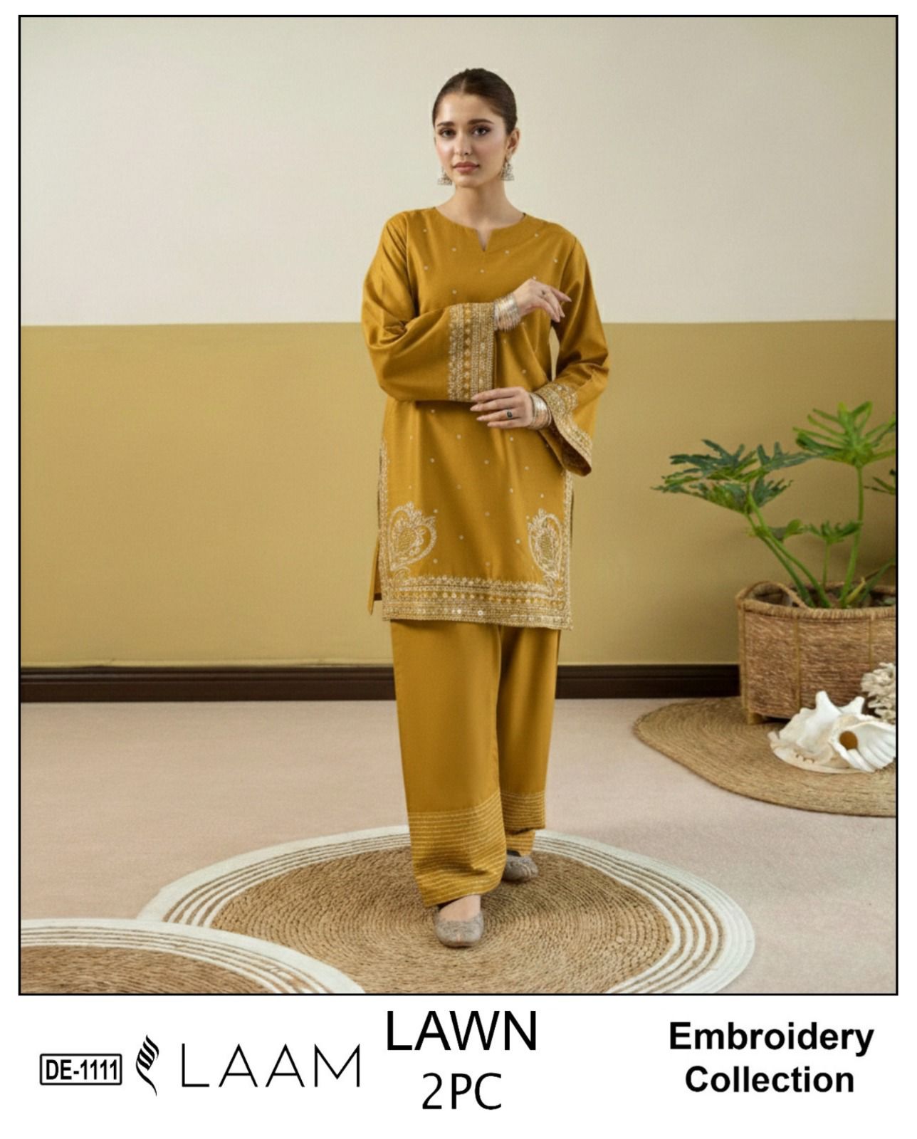 LAAM 2pc embroidered lawn - DE 1111