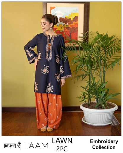 LAAM 2pc embroidered lawn - DE 1113