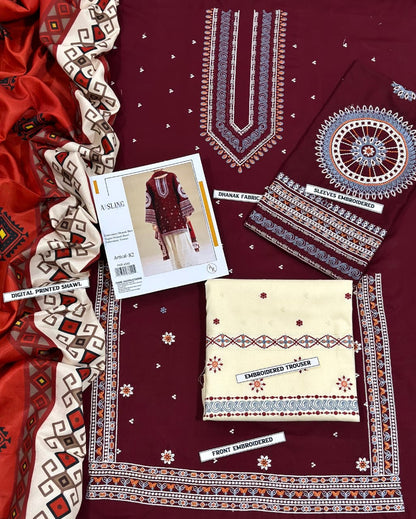 LIBAAS 🟨 CATEGORY : WINTER 3PC Embroidered