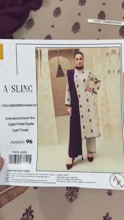 AISLING 🟨 CATEGORY : WINTER 3PC Embroidered